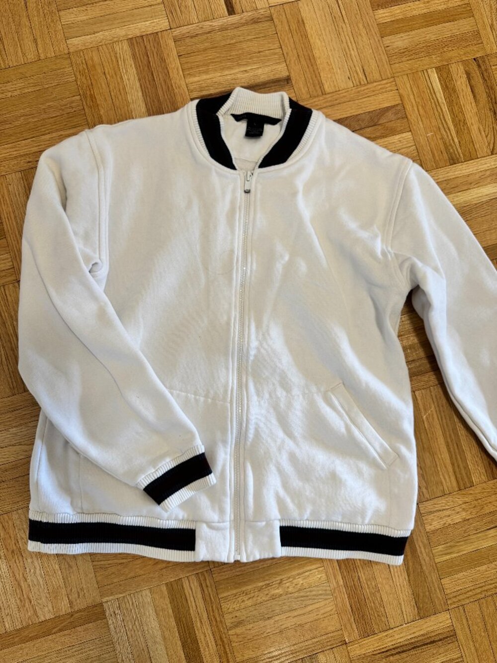 Marc by Marc Jacobs Men's White Zipper Sweater- Size Large